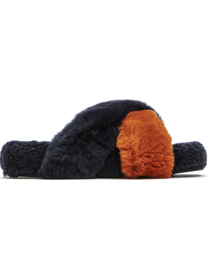 Mr&Mrs Italy Blue Rabbit Fur Women Sandal