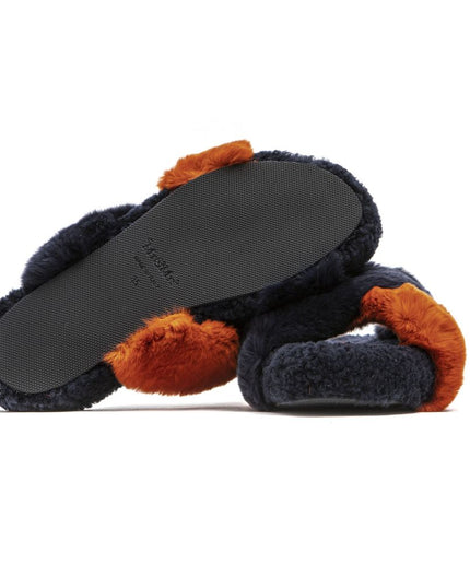 Mr&Mrs Italy Blue Rabbit Fur Women Sandal
