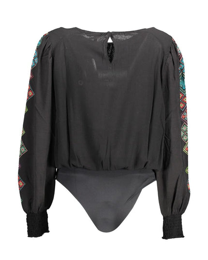 Desigual Black Elastane Bodysuit