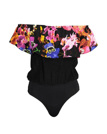 Desigual Black Elastane Bodysuit