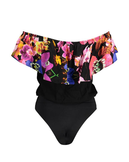 Desigual Black Elastane Bodysuit
