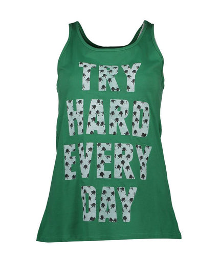 Silvian Heach Green Cotton Tank Top