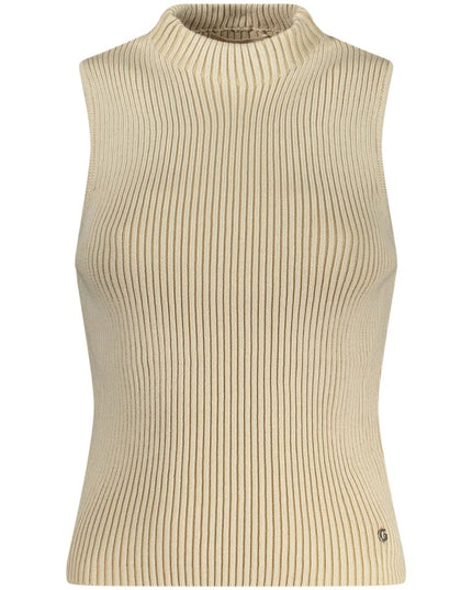 Guess Jeans Beige Cotton Tank Top