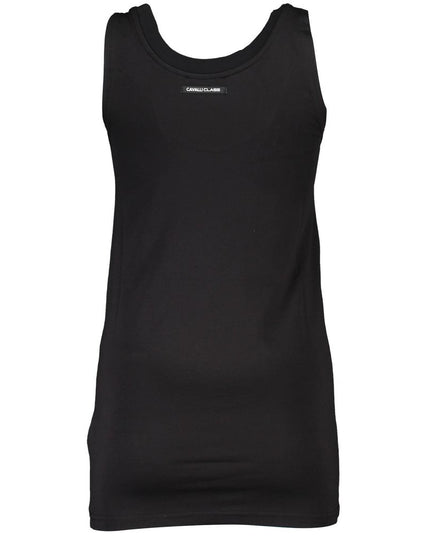 Cavalli Class Black Cotton Tank Top