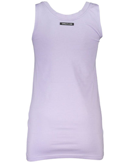 Cavalli Class Purple Cotton Tank Top