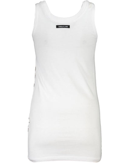 Cavalli Class White Cotton Tank Top