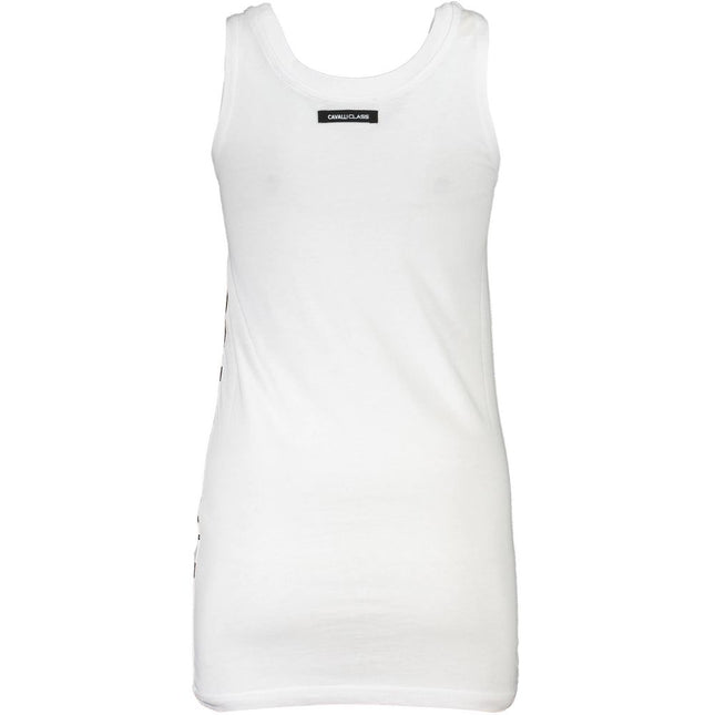 Cavalli Class White Cotton Tank Top