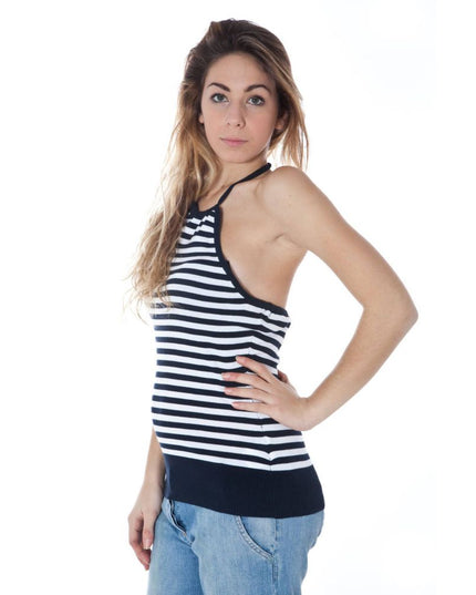 Datch Blue Cotton Tank Top