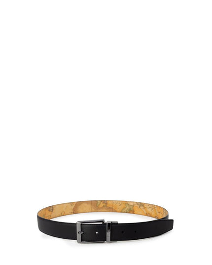 Alviero Martini Prima Classe Black Leather Regular Belt
