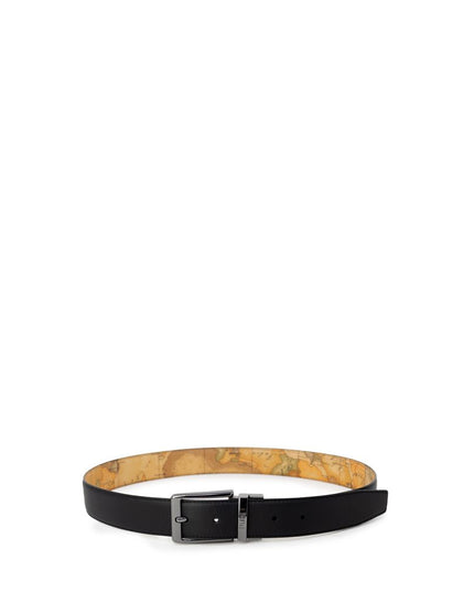 Alviero Martini Prima Classe Black Leather Regular Belt