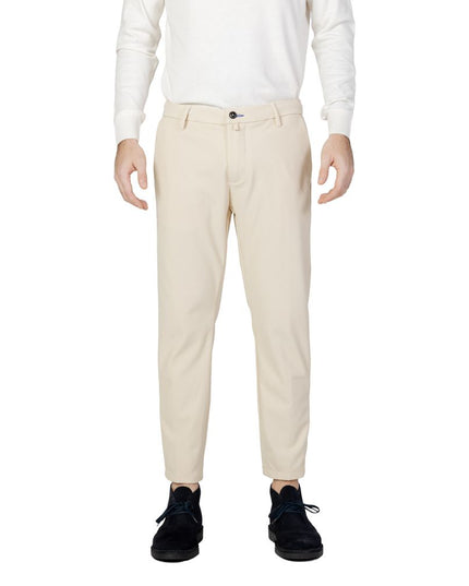 Borghese Beige Nylon Casual Pants