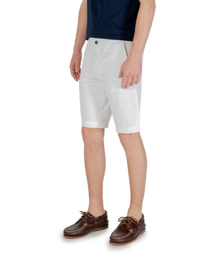 Borghese White Cotton Bermuda Shorts