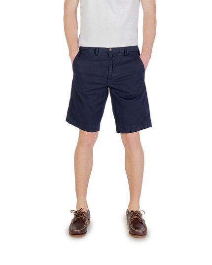 Borghese Blue Cotton Bermuda Shorts