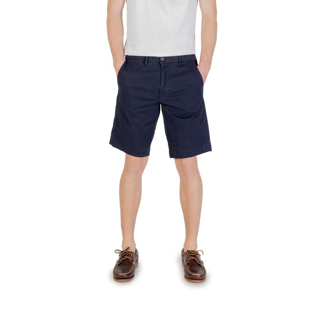 Borghese Blue Cotton Bermuda Shorts
