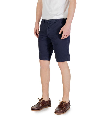 Borghese Blue Cotton Bermuda Shorts