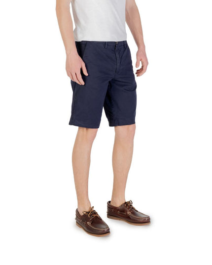 Borghese Blue Cotton Bermuda Shorts