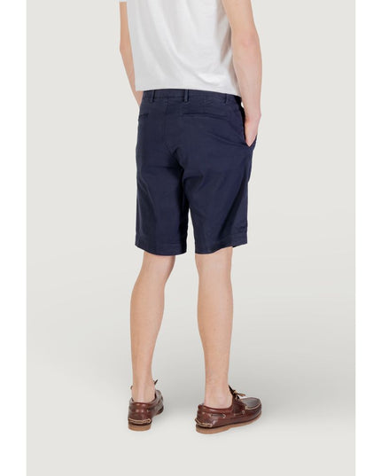 Borghese Blue Cotton Bermuda Shorts