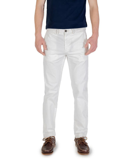 Borghese White Cotton Skinny Pants