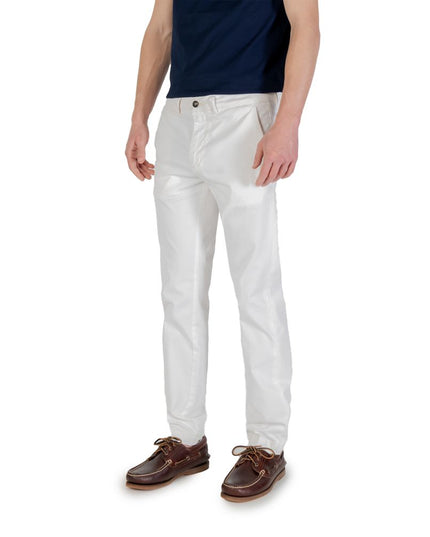 Borghese White Cotton Skinny Pants