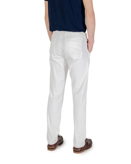 Borghese White Cotton Skinny Pants