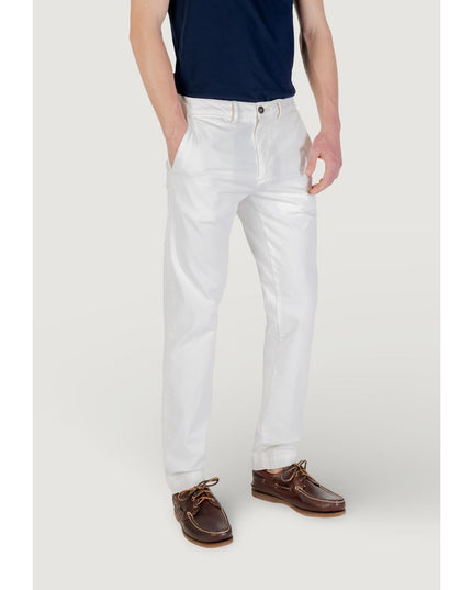 Borghese White Cotton Skinny Pants