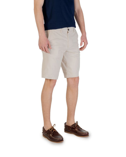 Borghese Bicolor Cotton Bermuda Shorts