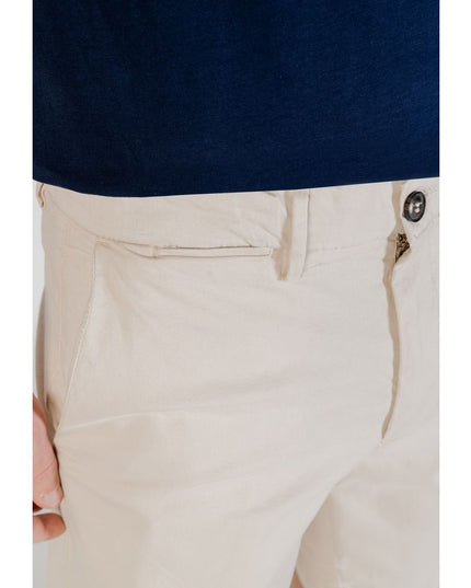 Borghese Bicolor Cotton Bermuda Shorts