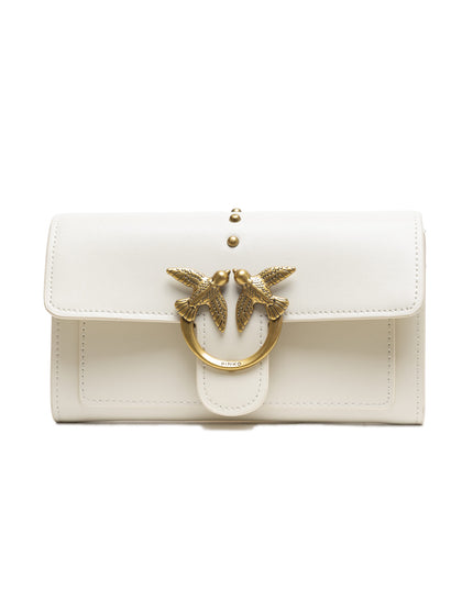 PINKO White Leather One Simply Love Mini Bag