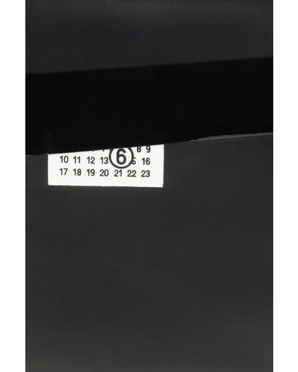 MM6 Black Calf Leather Bos Taurus Clutch Bag