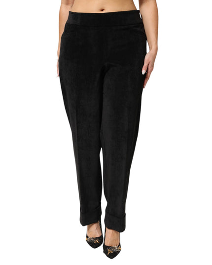 BENCIVENGA Black High Waist Straight Dress Trouser Pants
