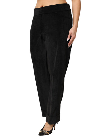 BENCIVENGA Black High Waist Straight Dress Trouser Pants