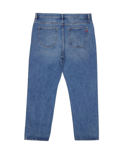 Diesel Blue Cotton Relaxed Fit Jeans