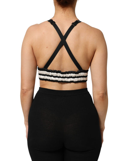 Dolce & Gabbana Red Satin Floral Embroidered Bralette Crop Top