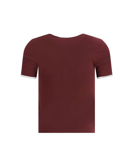 Courrèges Bordeaux Cotton T-Shirt