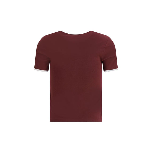 Courrèges Bordeaux Cotton T-Shirt