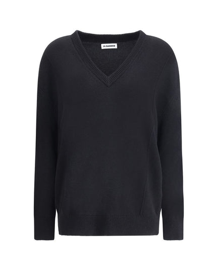 Jil Sander Black Wool Sweatshirt