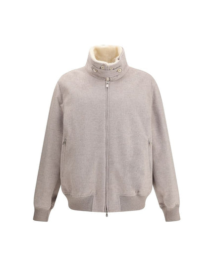 Brunello Cucinelli Beige Cashmere Bomber
