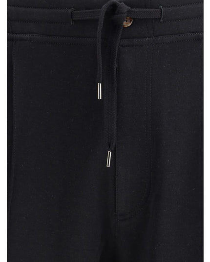 Brunello Cucinelli Black Cotton Joggers (Workout Pants)