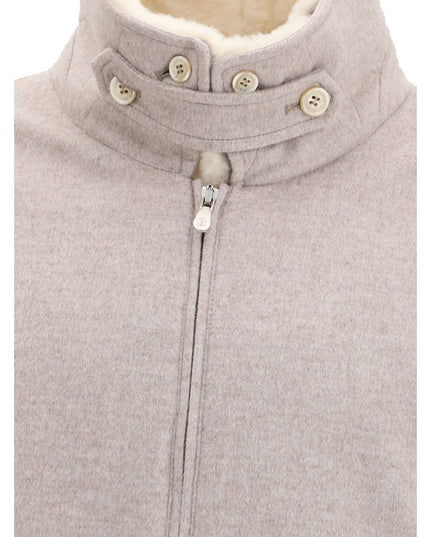 Brunello Cucinelli Beige Cashmere Bomber