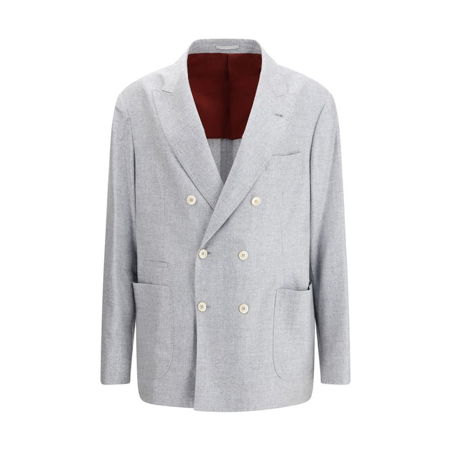 Brunello Cucinelli Gray Wool Blazer