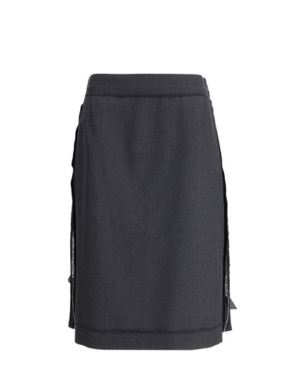 Margiela Black Polyester Midi Skirt
