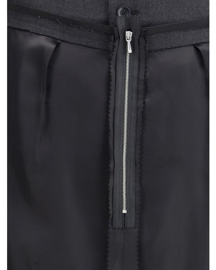 Margiela Black Polyester Midi Skirt