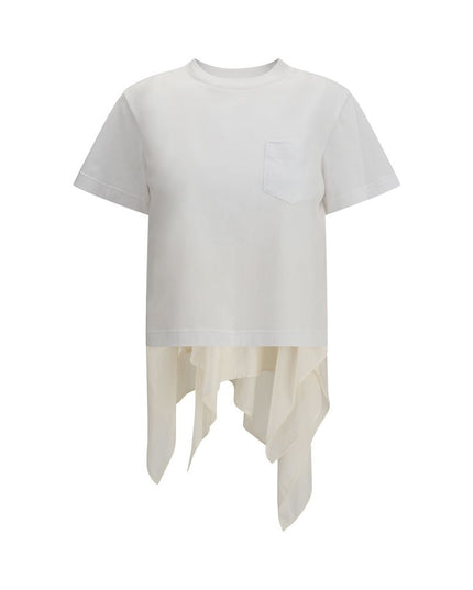 Sacai White Cotton T-Shirt