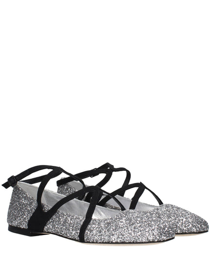 Jimmy Choo Gray Plastic Ballet Flats