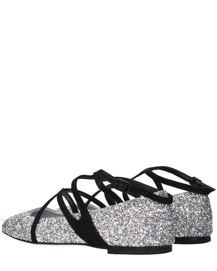 Jimmy Choo Gray Plastic Ballet Flats