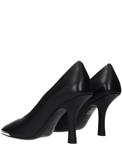 Burberry Black Leather High Heel Pumps