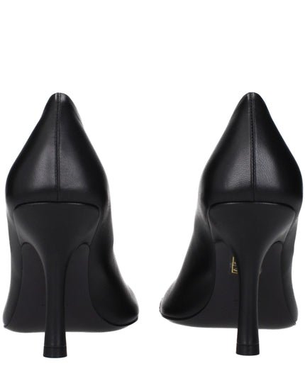 Burberry Black Leather High Heel Pumps