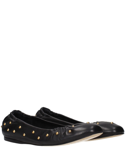Chloé Black Leather Ballet Flats