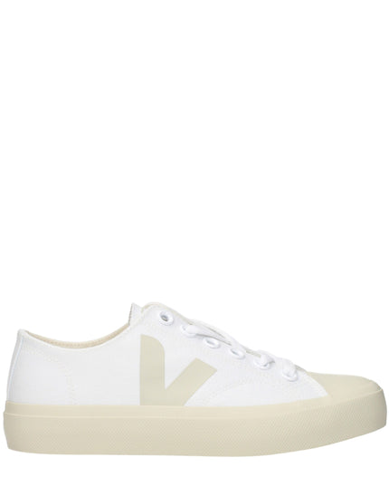 Veja White Fabric Low Top Sneakers