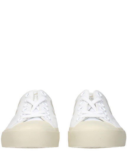 Veja White Fabric Low Top Sneakers